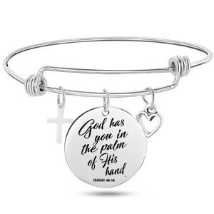 Bible Scripture Charm Bracelet Is 49:16